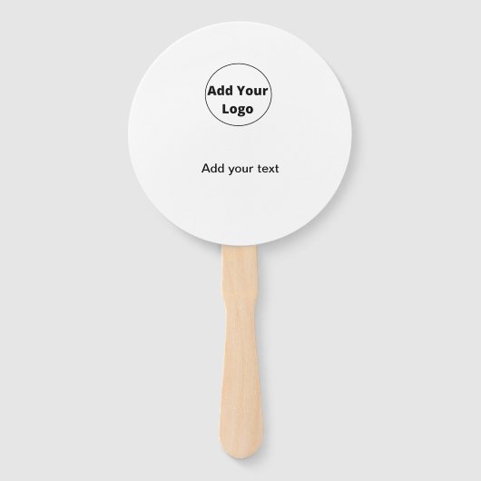 テキストの追加シンプルミニマルカスタムロゴの追加 ハンドファン (裏面)