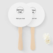 テキストの追加シンプルミニマルカスタムロゴの追加 ハンドファン (正面&裏面)