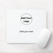 テキストの追加シンプルミニマルカスタムロゴの追加 マウスパッド (マウス)