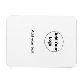 テキストの追加シンプルミニマルカスタムロゴの追加 マグネット (横)