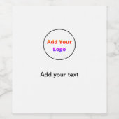 テキストの追加シンプルミニマルカスタムロゴの追加 ワインラベル (シングルラベル)