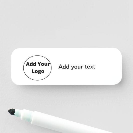 テキストの追加シンプルミニマルカスタムロゴの追加 名札 (インサイチュ)