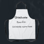 テキストの追加シンプル大学院の追加コース名の追加 エプロン<br><div class="desc">デザイン</div>