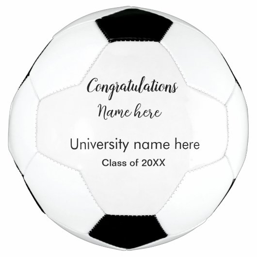 テキストの追加シンプル大学院の追加コース名の追加 サッカーボール (正面)