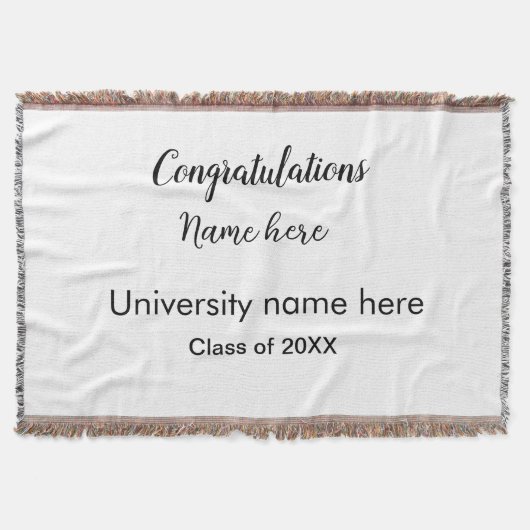 テキストの追加シンプル大学院の追加コース名の追加 スローブランケット (正面)