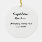 テキストの追加シンプル大学院の追加コース名の追加 セラミックオーナメント (正面)