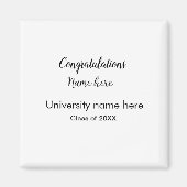 テキストの追加シンプル大学院の追加コース名の追加 マグネット (正面)