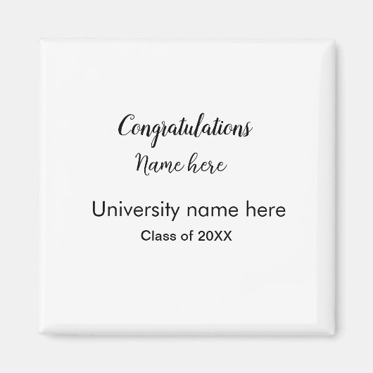 テキストの追加シンプル大学院の追加コース名の追加 マグネット (正面)