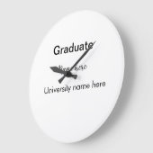 テキストの追加シンプル大学院の追加コース名の追加 ラージ壁時計 (傾斜)