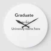 テキストの追加シンプル大学院の追加コース名の追加 ラージ壁時計 (正面)