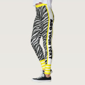 テキストの追加モダンカラフルデザインl Zebra レギンス (左)