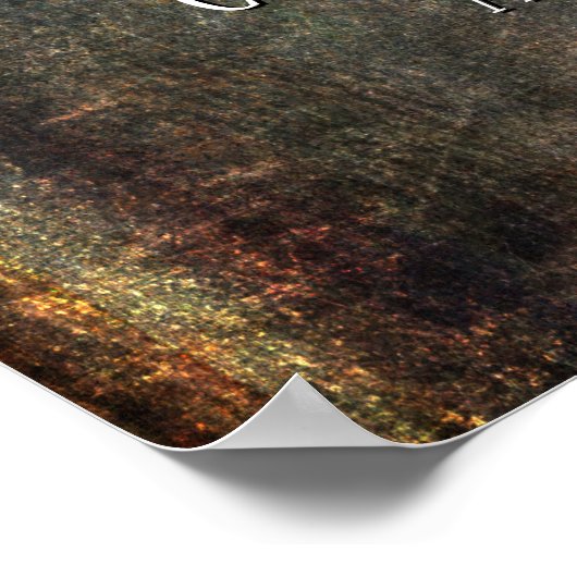 テキストの追加引用文の濃い色の暖かいグランジ質感 ポスター (角)