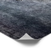 テキストの追加引用文グランジテクスチャ濃い灰色 ポスター (角)