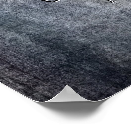 テキストの追加引用文グランジテクスチャ濃い灰色 ポスター (角)