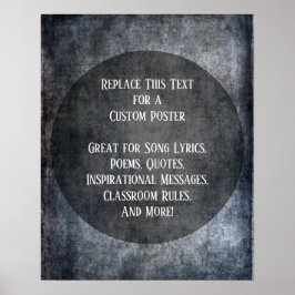 テキストの追加引用文グランジテクスチャ濃い灰色 ポスター