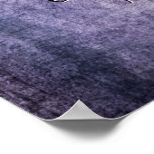 テキストの追加引用文濃い紫色のテクスチャグランジ付き ポスター (角)