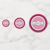 テキストの追加赤白青 コンフェッティ (正面)