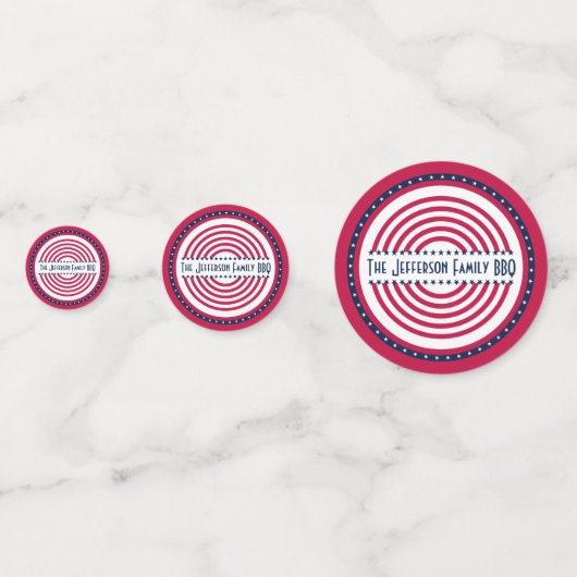 テキストの追加赤白青 コンフェッティ (裏面)