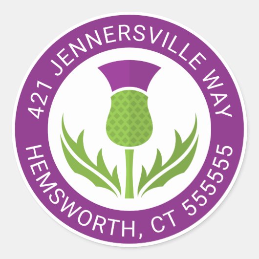 テキストの追加 |ティスルのアドレス ラウンドシール (正面)