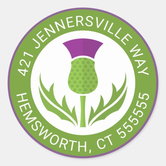 テキストの追加 |ティスルのアドレス ラウンドシール (正面)