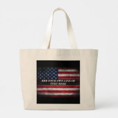 テキストの追加 ラージトートバッグ (裏面)