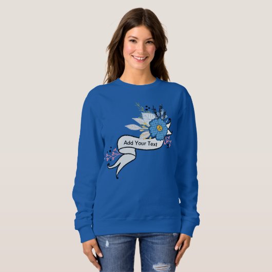 テキストの追加 – 女性用Sweatshirt スウェットシャツ (正面フル)