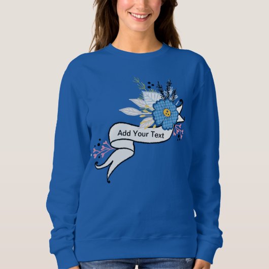 テキストの追加 – 女性用Sweatshirt スウェットシャツ (正面)