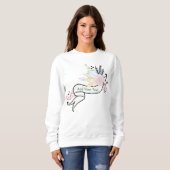 テキストの追加 – 女性用Sweatshirt スウェットシャツ (正面フル)