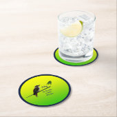 テキストの追加， Kookaburra Australianパーティー7" ラウンドペーパーコースター (インサイチュ)