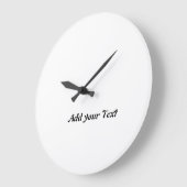 テキストの追加Printed Wall Art Decor Wall-Clock ラージ壁時計 (傾斜)