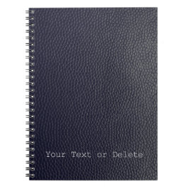 テキストの黒いレザー/スキンパターン ノートブック