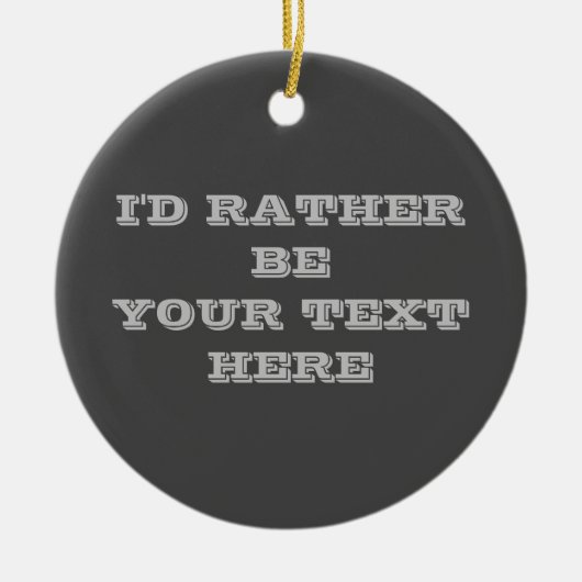 テキストはこちらオーナメントダークグレー セラミックオーナメント (正面)