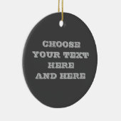 テキストはこちらオーナメントダークグレー セラミックオーナメント (右)
