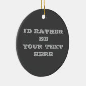 テキストはこちらオーナメントダークグレー セラミックオーナメント (右)