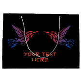 テキストはこちらカスタム文字離れの右イメージ ラージペーパーバッグ (裏面)