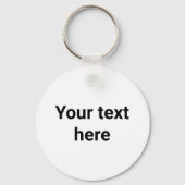 テキストはこちらスクリプトシンプルギフトミニマルラベル キーホルダー (正面)