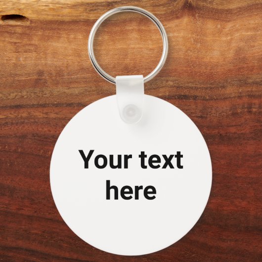 テキストはこちらスクリプトシンプルギフトミニマルラベル キーホルダー (正面)