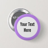 テキストはこちらラベンダー縁どカスタムボタン 缶バッジ (正面&裏面)