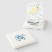 テキストまたはロゴをカスタマイズ可能 ストーンコースター (横)