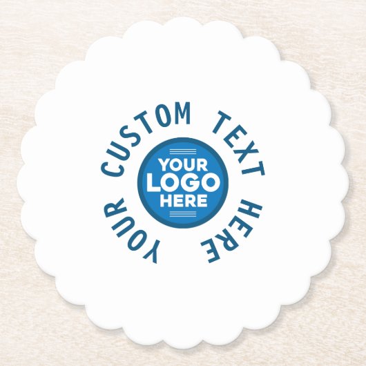 テキストまたはロゴを使用したカスタマイズ可能なStone Coa ペーパーコースター (正面)
