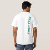 テキストまたは名前の両面メナモダンー値 Tシャツ (裏面フル)