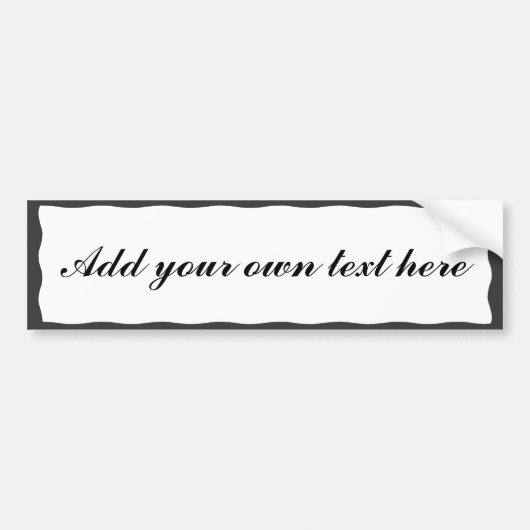 テキストをここに追加 – バンパーステッカー (正面)