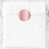 テキストをアップロードしてロゴを追加 ローズゴールドのブランクテンプレート ラウンドシール (バッグ)