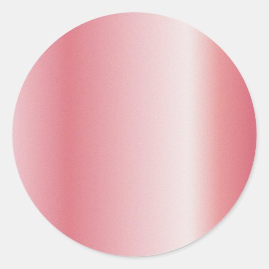 テキストをアップロードしてロゴを追加 ローズゴールドのブランクテンプレート ラウンドシール (正面)