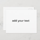 テキストをシンプル追加ミニマルカスタムパーソナライズされたする ポストカード (正面/裏面)