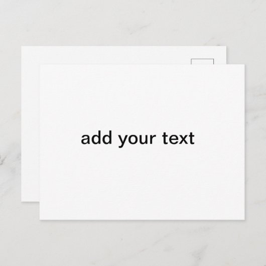 テキストをシンプル追加ミニマルカスタムパーソナライズされたする ポストカード (正面/裏面)