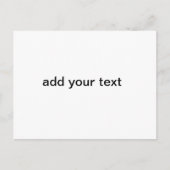 テキストをシンプル追加ミニマルカスタムパーソナライズされたする ポストカード (正面)