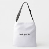 テキストを作成するハンドバッグ大ショッピング クロスボディバッグ (裏面)