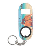 テキストを入れたオリジナル写真のキーチェーン ボトルオープナー (正面)