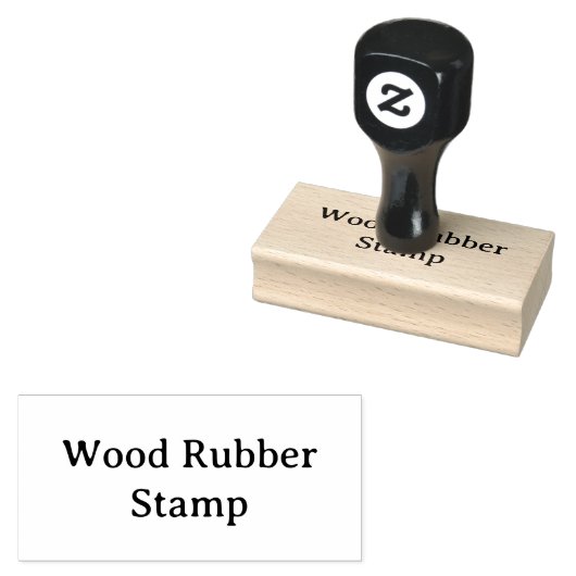 テキストを削除してオリジナルデザインを追加 1.5" x 3" ラバースタンプ (押印)